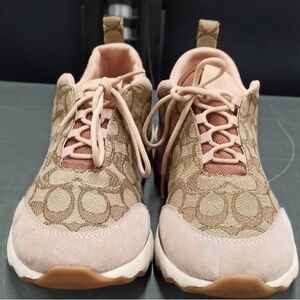 Coach Women's Blush and Beige Sneakers